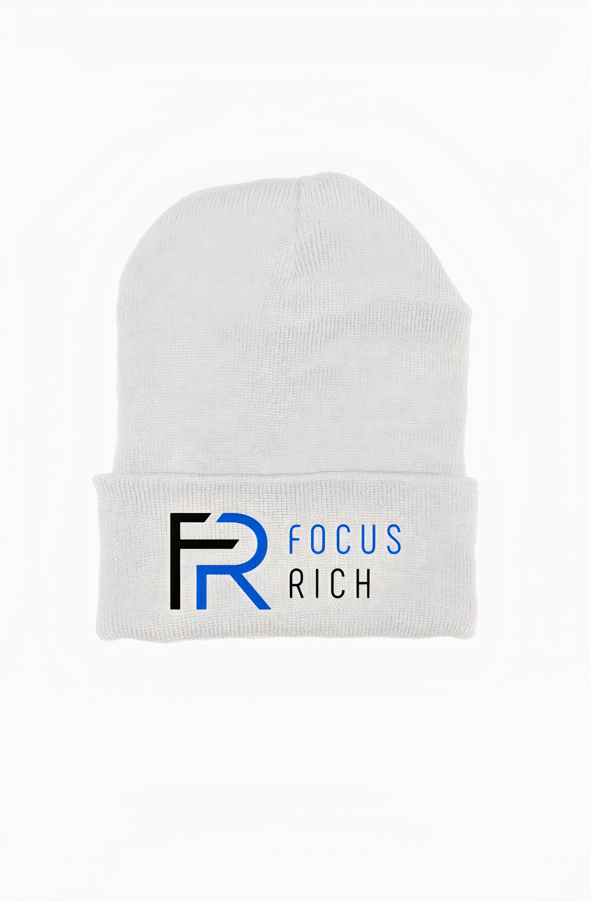 FOCUS RICH CLASSIC LOGO BEANIE (WHITE)